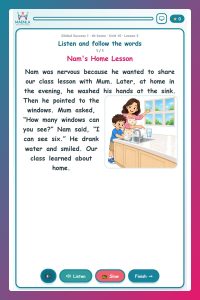 Nam Shares His Home Lesson
